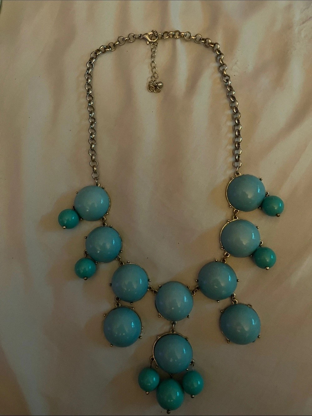 Blue Beaded Statement Necklace